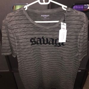 Men’s gray striped t shirt